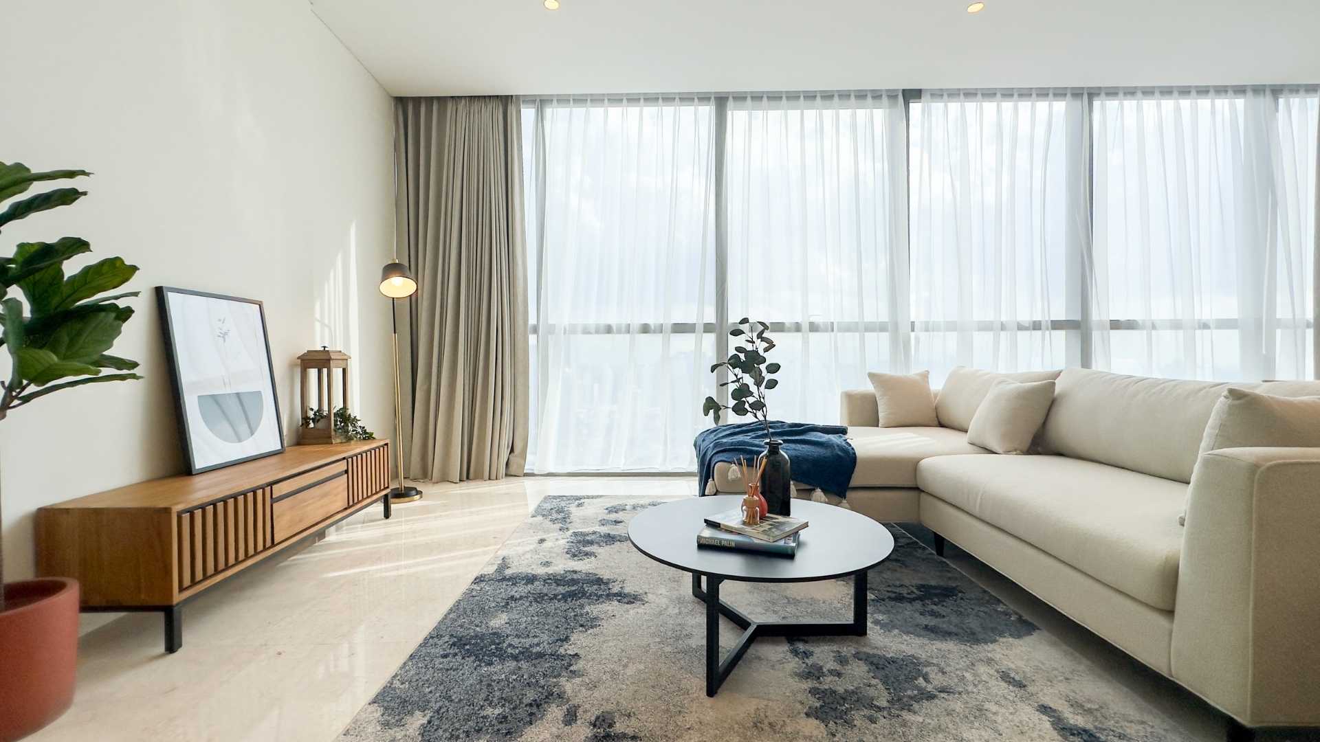 Casa Domaine-2BR-Full Furnished Living Room with Premium Interior