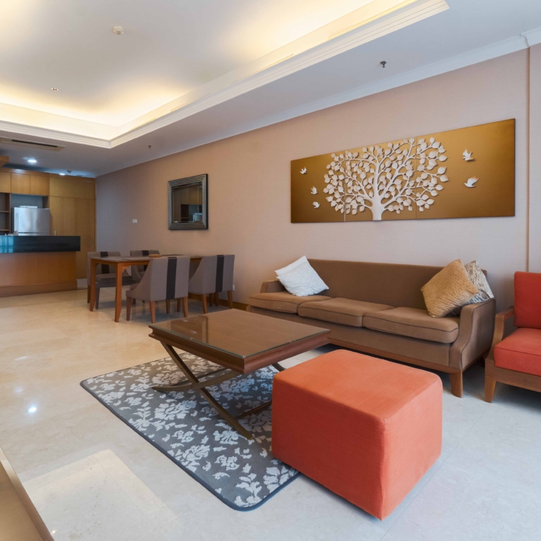 Kempinski Private Residence-2BR-Living and dining room area