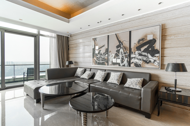 Kempinski Private Residence-2BR-Living room sofa