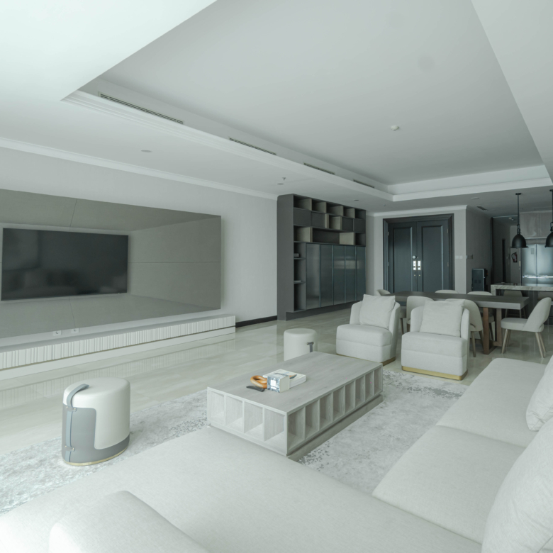 Kempinski Private Residence-3BR-Sofa and TV