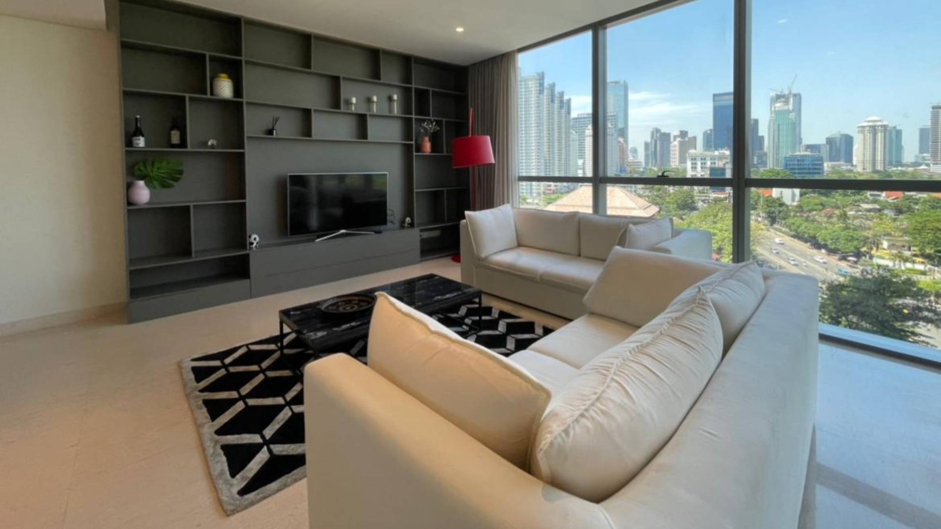 TOWERPRIVE-2BR-LIVING ROOM AND TV CABINET