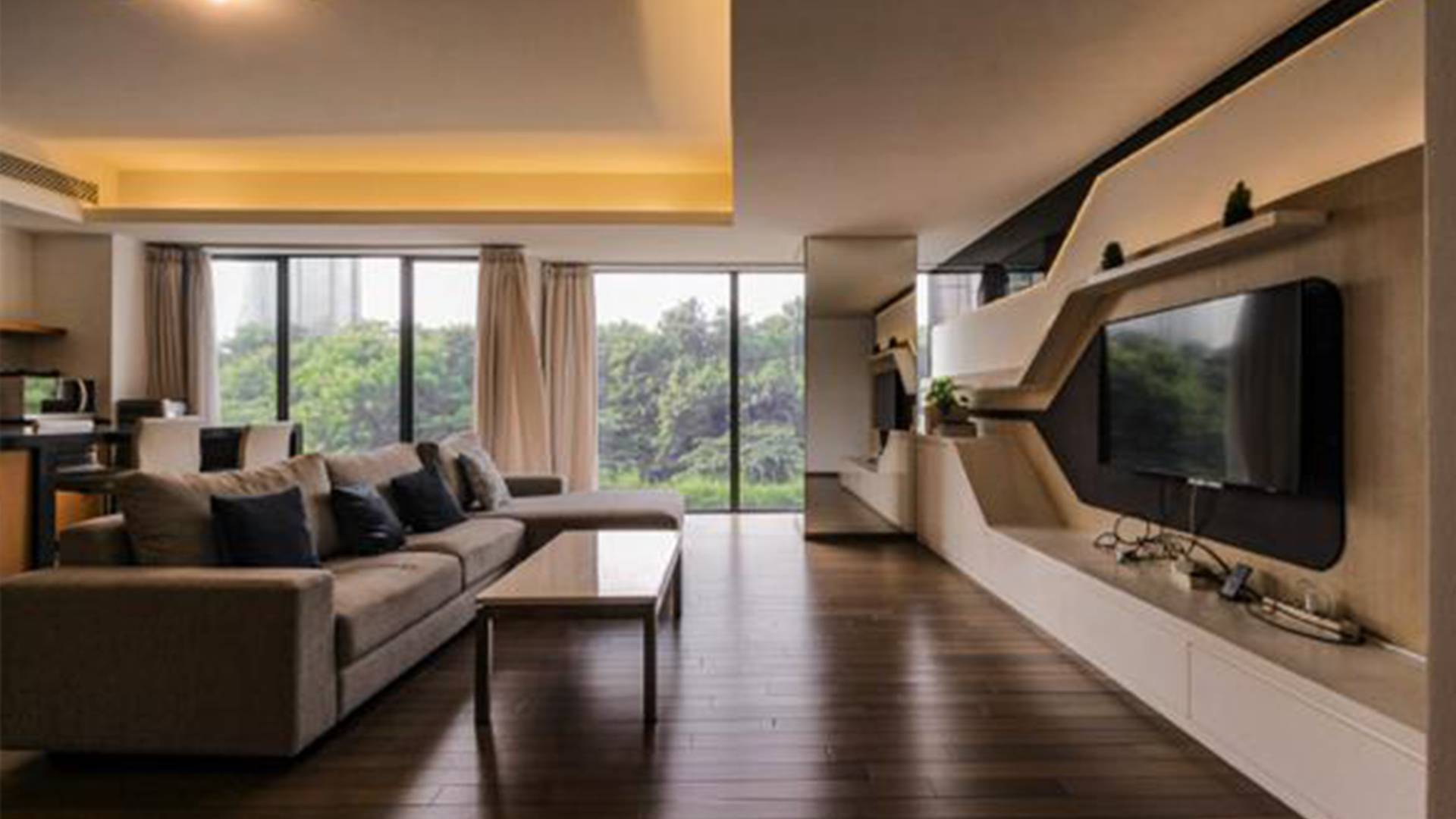VERDE 0NE-2BR-LIVING ROOM WIDE ANGLE Expansive 2BR Configuration at Verde One