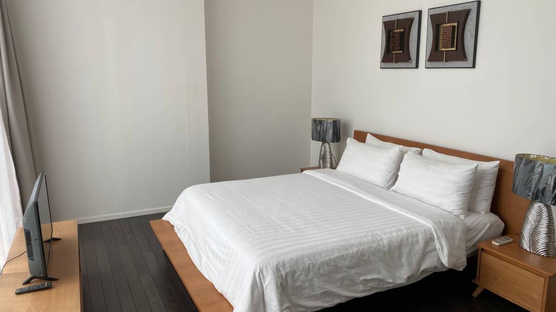 VERDE 0NE-3BR-MASTER BEDROOM WITH CABINET TV