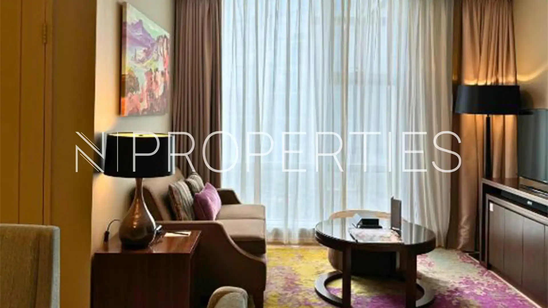 Ascott-1BR-Living Area Ascott Kuningan – Premium 1BR Serviced Apartment