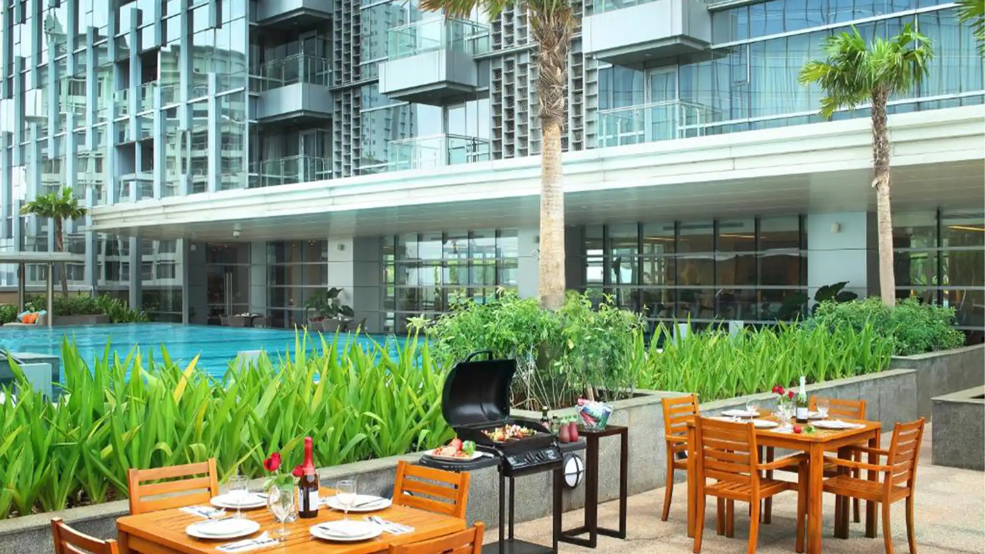 Ascott-Facilities-Barbeque Area Ascott Kuningan – Stylish 2BR Serviced Apartment