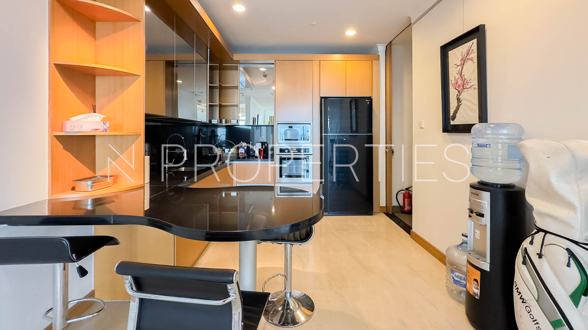 Kempinski 40D – Bar with Kitchen Area Kempinski Private Residence – 3BR Comfort Apartment