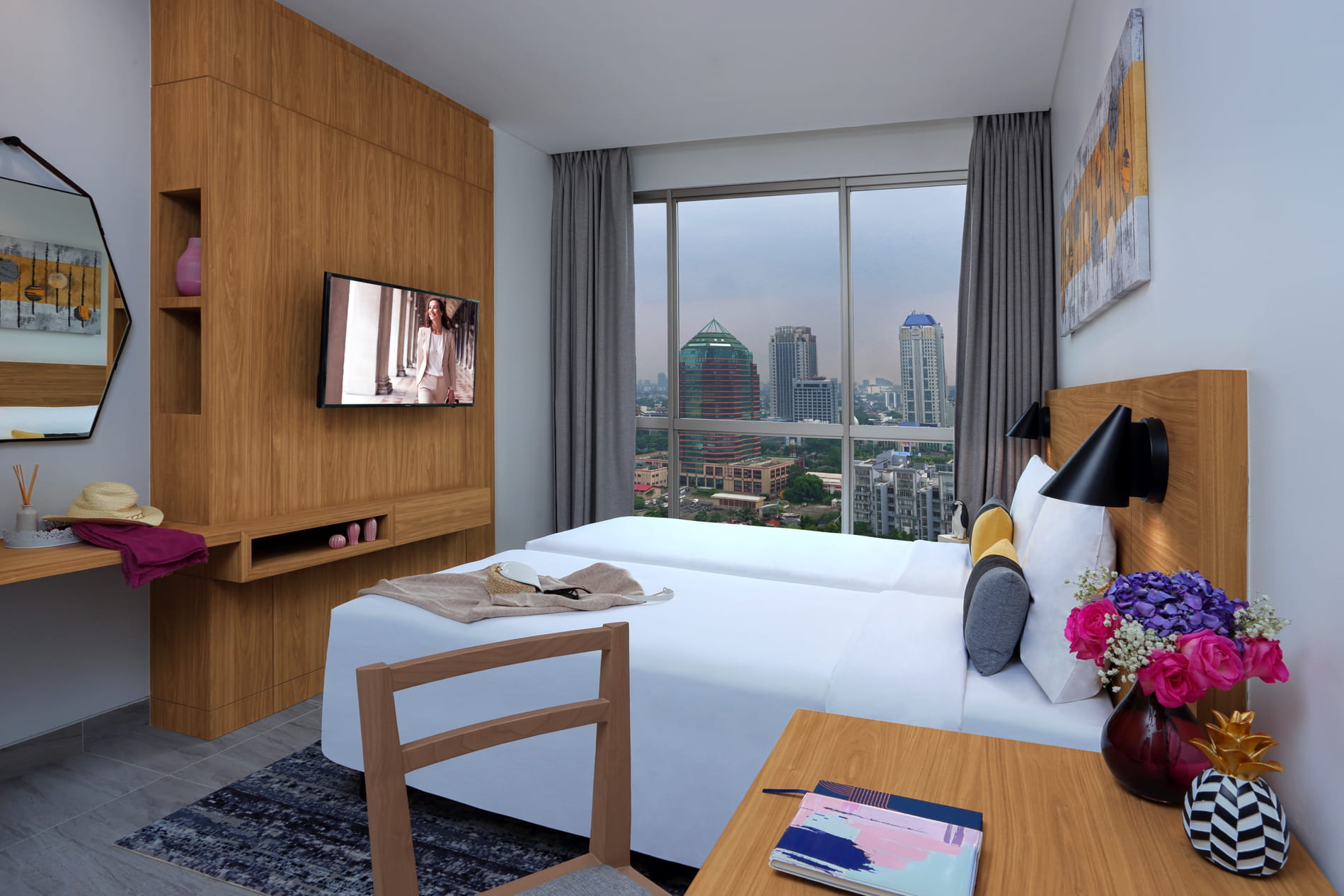SR_Indonesia_Jakarta_Citadines Sudirman_1BRM Deluxe Twin_Bedroom-HR1 SR_Indonesia_Jakarta_Citadines Sudirman_1BRM Deluxe Twin_Bedroom-HR1