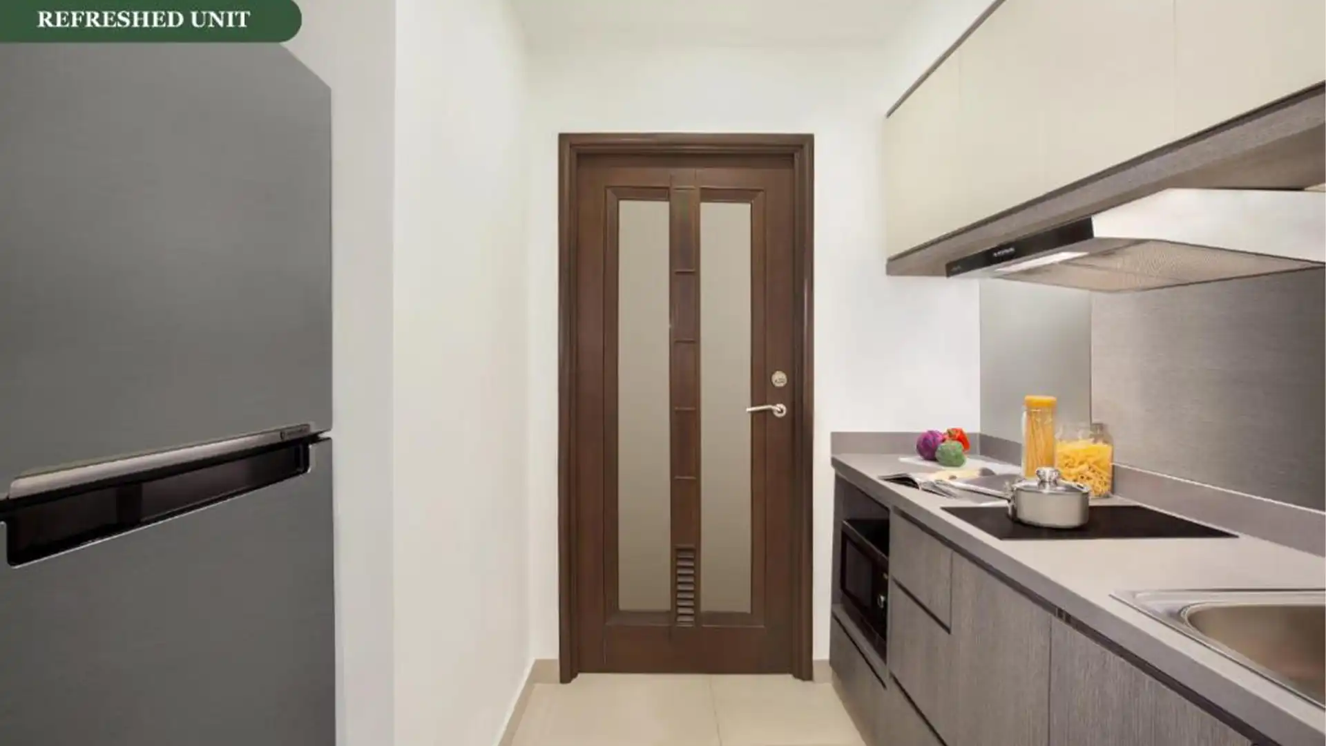 Somerset-1BR-Kitchen Area Somerset Grand Citra – Spacious 1BR Apartment