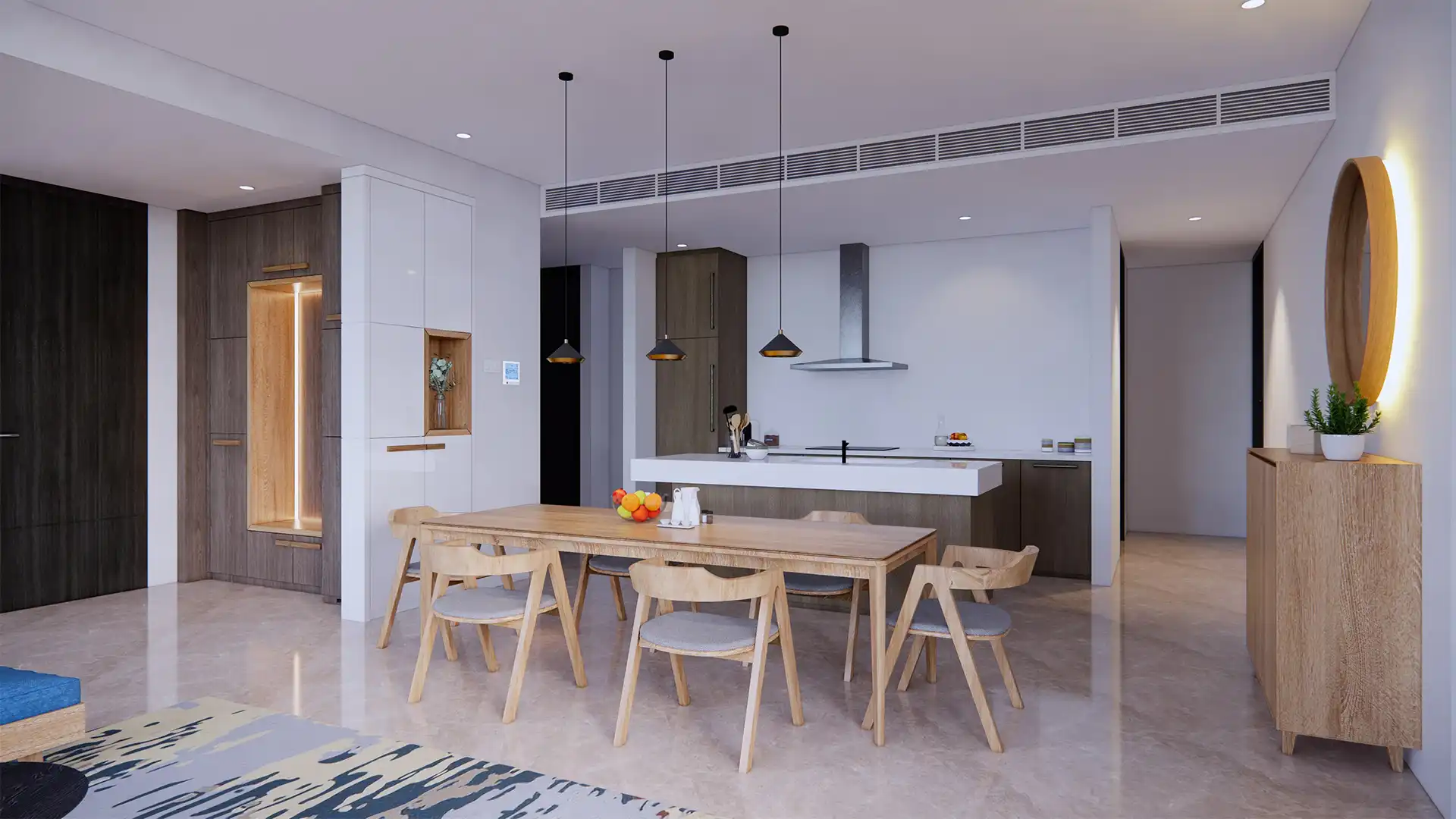 Verde-3BR-Dining & Kitchen Area Refined 3BR Family Residence at Verde Two