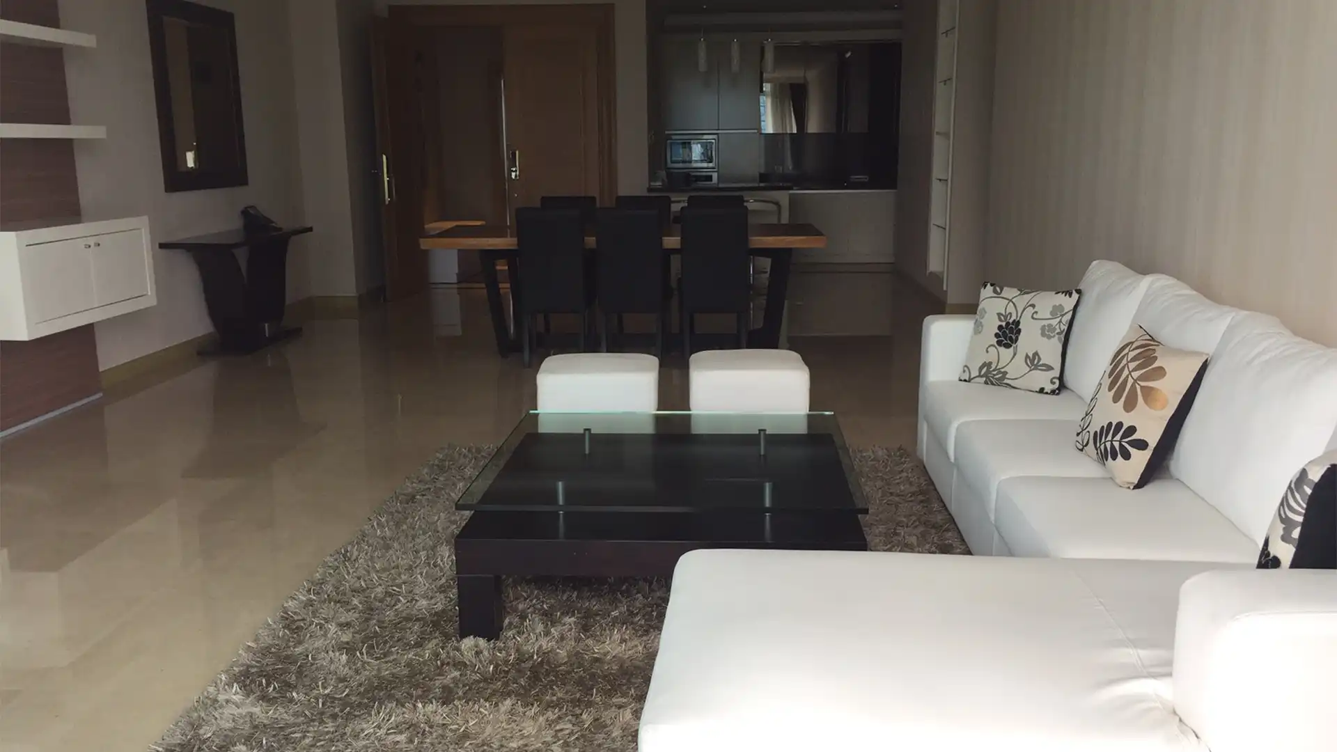 KEMPI-2BR-LIVING, DINING & KITCHEN AREA Kempinski Private Residence – Prime 2BR