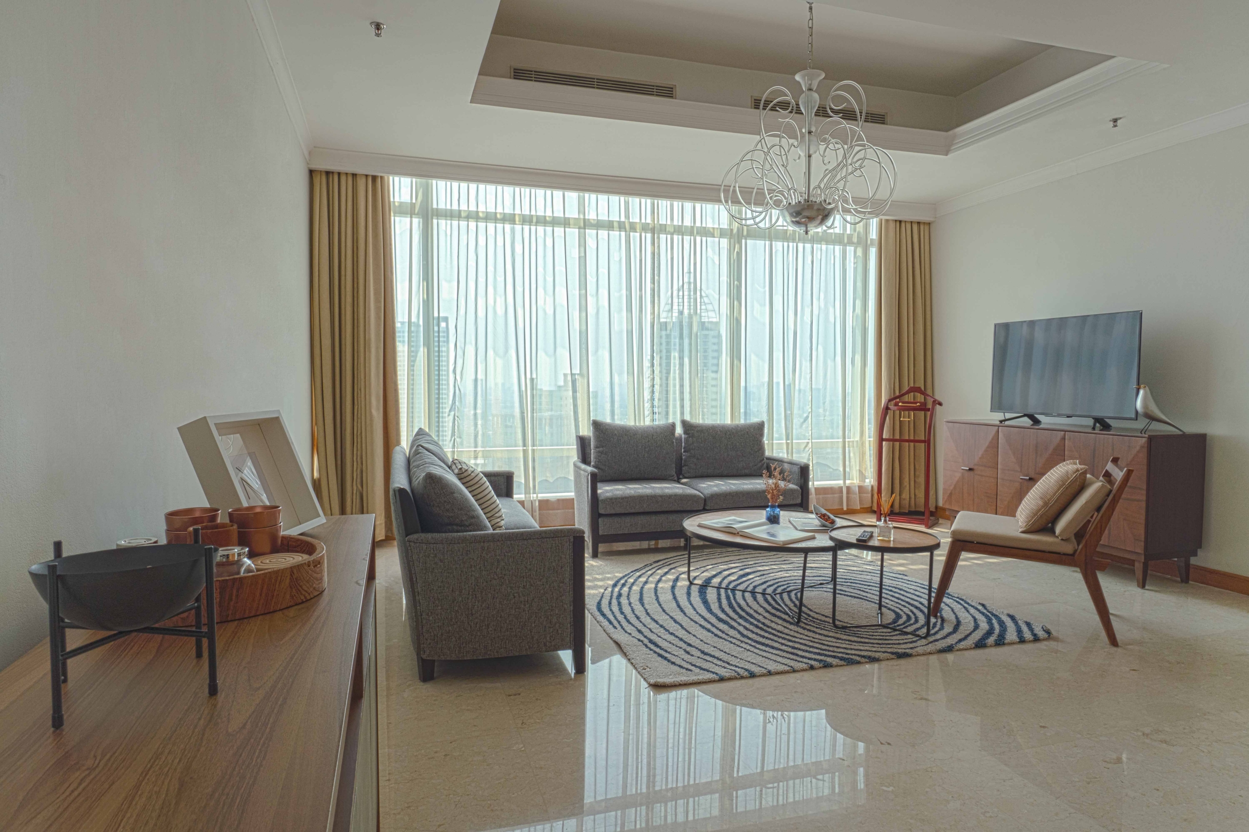 Kempinski Private Residence-2BR-Living room Luxury Living Kempinski Private Residence 2BR