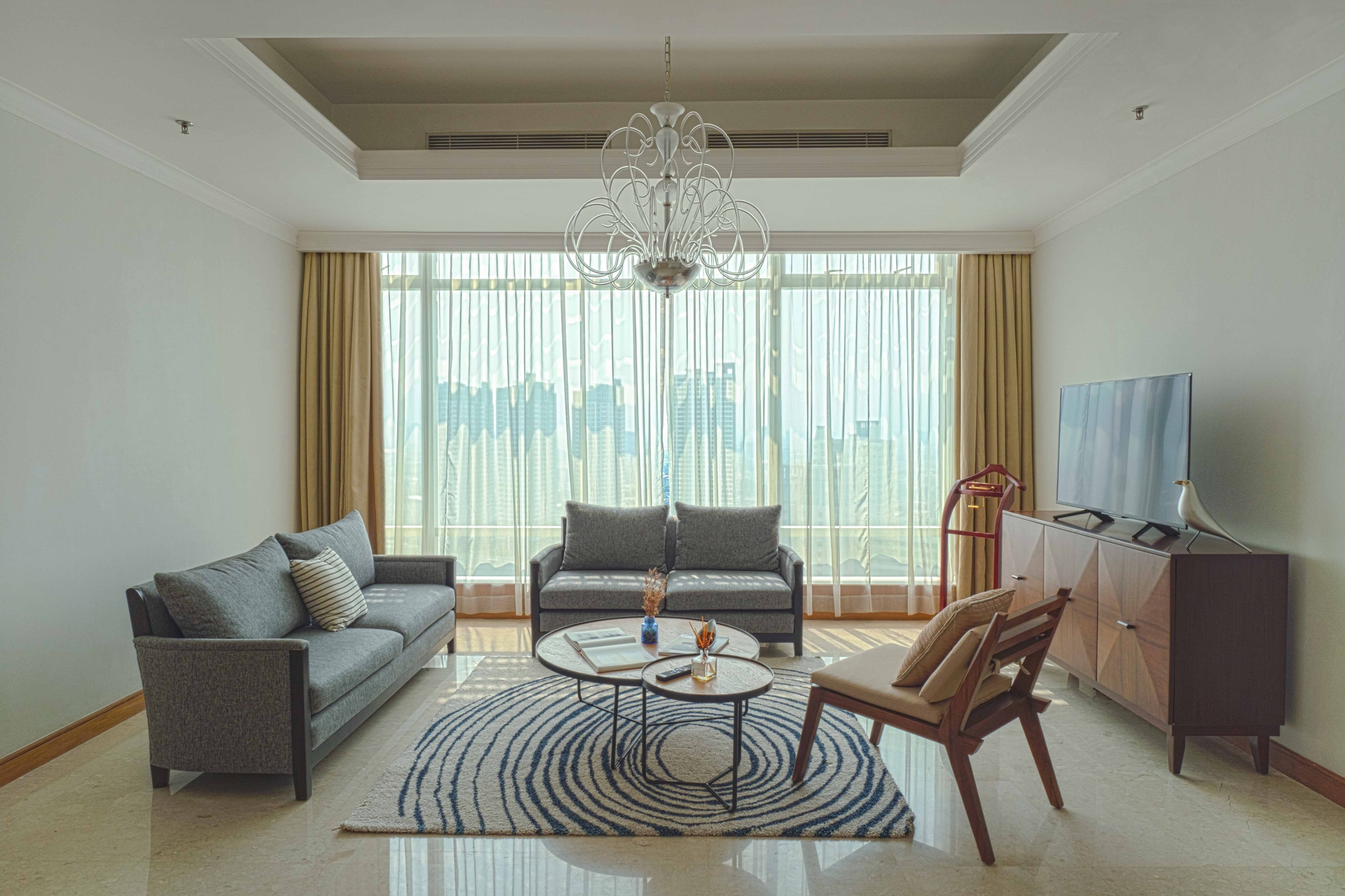 Kempinski Private Residence-2BR-Living room view Luxury Living Kempinski Private Residence 2BR
