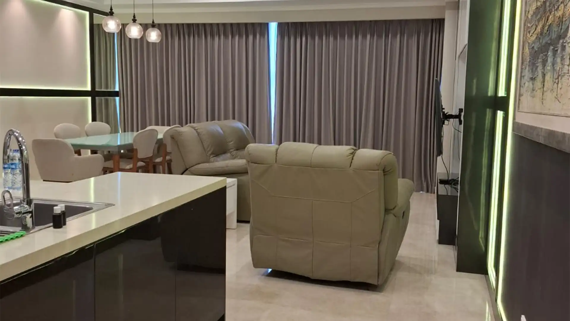PONDOK INDAH RESIDENCE-2BR-LIVING AREA SIDE ANGLE Pondok Indah Residence – Well-Balanced 2BR