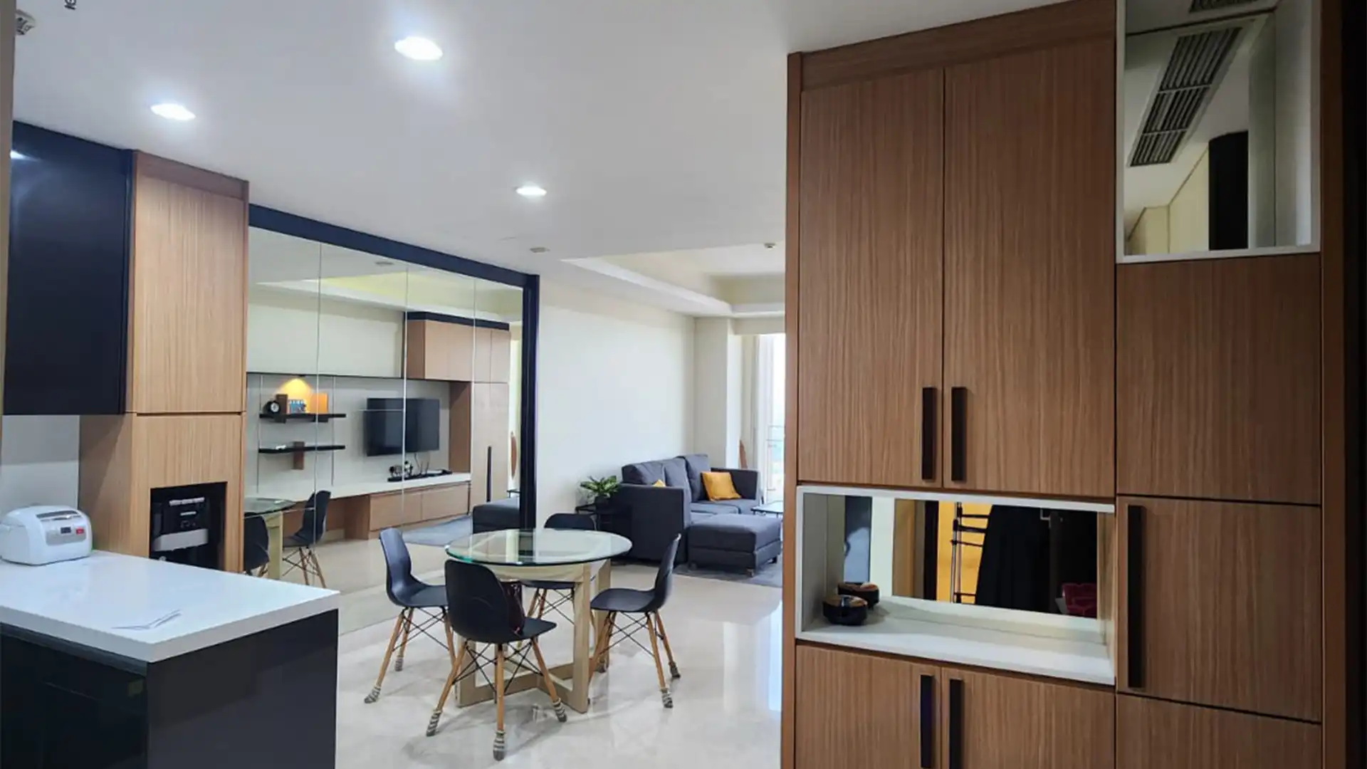 PONDOK RESIDENCE-1BR-VIEW FROM ENTRANCE UNIT Pondok Indah Residence – Efficient 1BR
